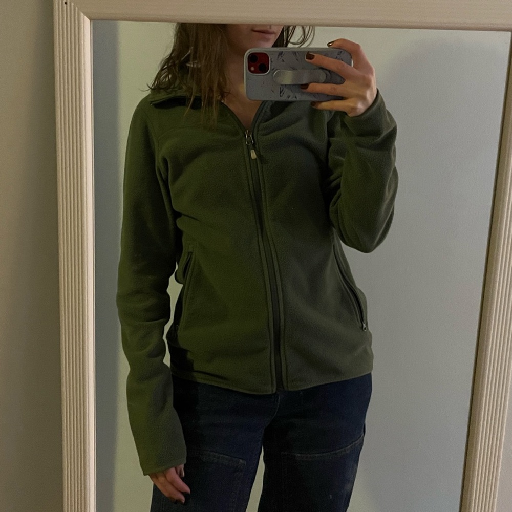 REI Army Green Fleece Jacket